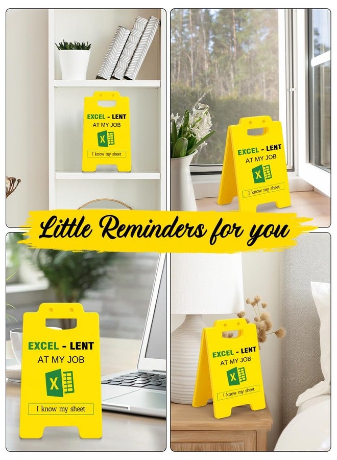 WEZADUK Funny Excel Desk Little Signs - Accountant Gifts for Coworkers CPA, Fun Office Gifts for Accounting, Colleague, Boss, I Know My Sheet Office Desk Decor - Image 3